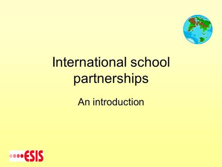 International school partnerships An introduction.