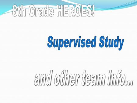 SUPERVISED STUDY WHAT? WHY? A time to… work on unfinished homework. seek additional assistance from teachers. visit the LRC for research or to check.