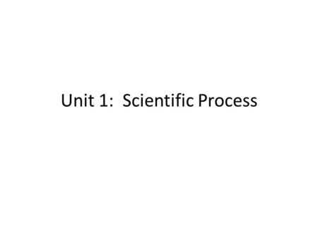 Unit 1: Scientific Process. Level 2 Can determine the coordinates of a given point on a graph. Can determine the independent and dependent variable when.