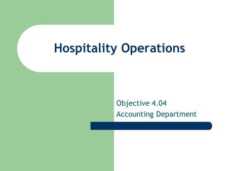 Hospitality Operations