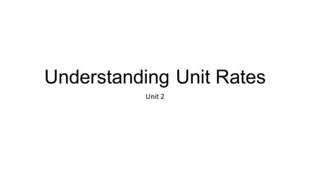 Understanding Unit Rates Unit 2. DIRECTIONS Use the word to complete each section. The answers are in order make sure they make sense. Answer the discuss.