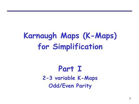 Karnaugh Maps (K-Maps)