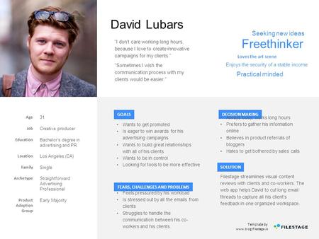 David Lubars “I don’t care working long hours, because I love to create innovative campaigns for my clients.” “Sometimes I wish the communication process.