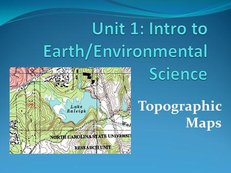 Topographic Maps. What is a Topographic Map? In contrast to most maps, a topographic map shows the shape of the Earth’s surface by using contour lines.