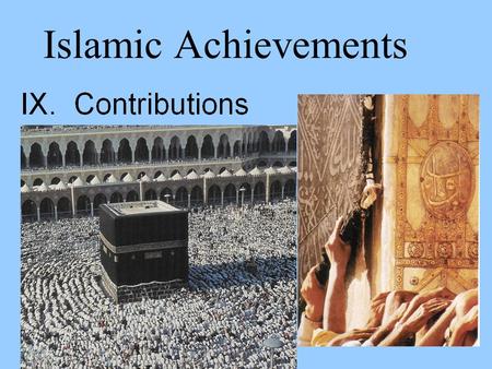 Islamic Achievements.