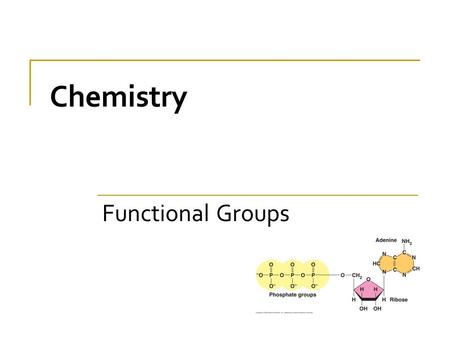 Chemistry Functional Groups.