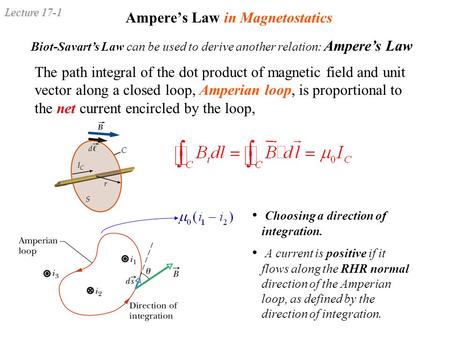 Ampere’s Law in Magnetostatics