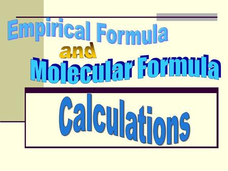 Empirical Formula Calculations Problem: A compound is found to contain the following % by mass: 69.58% Ba 6.090% C 24.32% O What is the empirical formula?