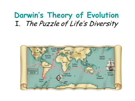 Darwin’s Theory of Evolution I. The Puzzle of Life’s Diversity.