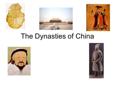The Dynasties of China. Overview Time span of the dynasties –21 st century B.C. thru1911 A.D. –Almost 4000 years Over 30 different dynasties We have already.