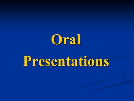 oral presentation skills slideshare