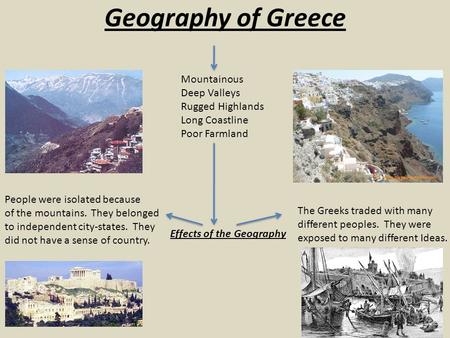 Geography of Greece Mountainous Deep Valleys Rugged Highlands