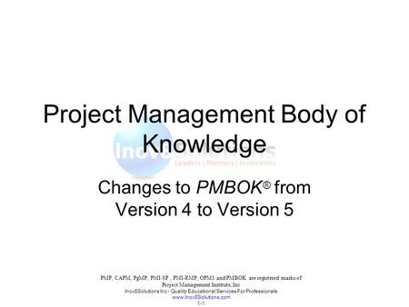 Project Management Body of Knowledge