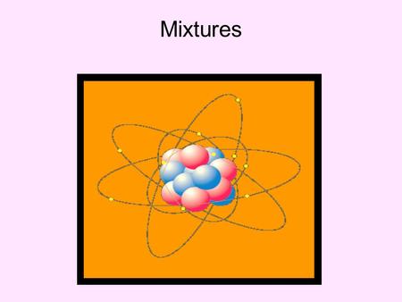 Mixtures. A mixture is a form of matter that is composed of two or more elements, two or more compounds, or of elements and compounds.
