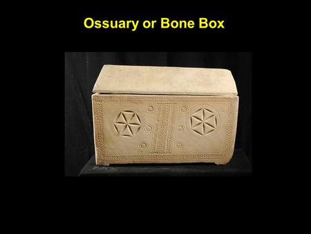 Ossuary or Bone Box. Tomb in Jerusalem thought to be burial site of Jesus.