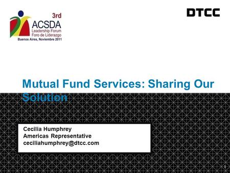 Mutual Fund Services: Sharing Our Solution