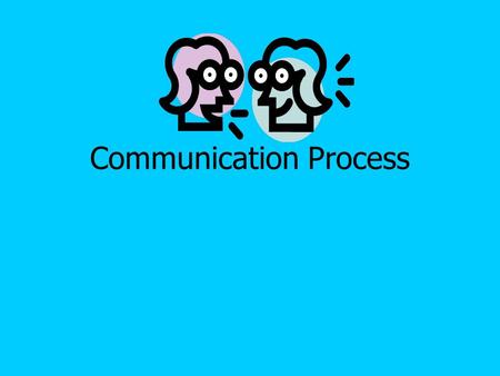 Communication Process. Assignment: Define the following New Speech Terms: 1.Communication- The process of sending and receiving messages.