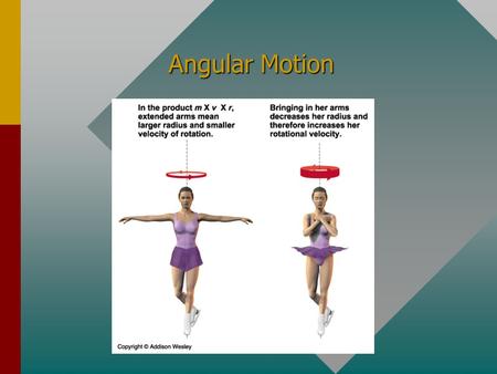 Angular Motion Objectives: Define and apply concepts of angular displacement, velocity, and acceleration.Define and apply concepts of angular displacement,