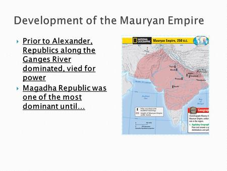 Development of the Mauryan Empire