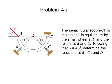 Problem 4-a P The semicircular rod ABCD is a