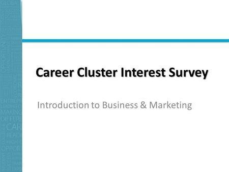 Career Cluster Interest Survey