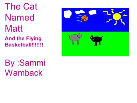 The Cat Named Matt And the Flying Basketball!!!!!!! By :Sammi Wamback.