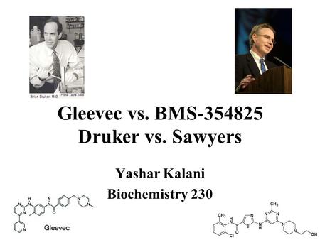 Gleevec vs. BMS Druker vs. Sawyers