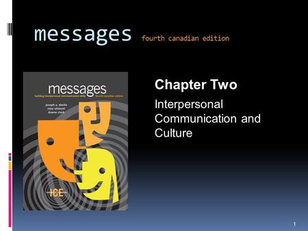 Messages fourth canadian edition Chapter Two Interpersonal Communication and Culture 1.