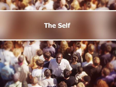 The Self. What is the self? Two aspects combine for a coherent identity: self concept –The self is composed of our thoughts and beliefs about ourselves.
