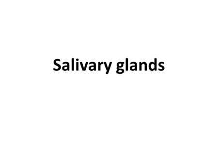 Salivary glands.