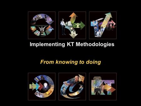 Implementing KT Methodologies From knowing to doing.