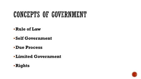 Concepts of Government
