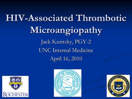 HIV-Associated Thrombotic Microangiopathy
