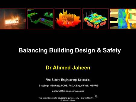 This presentation is for educational purpose only – Copyrights 2014 © Dr Ahmed Jaheen.