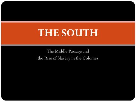 The Middle Passage and the Rise of Slavery in the Colonies