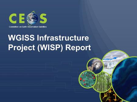 WGISS Infrastructure Project (WISP) Report Committee on Earth Observation Satellites.