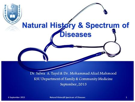 Natural History & Spectrum of Diseases