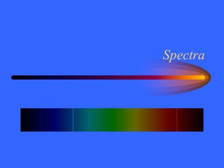 Spectra. White Light Light from many colors mixes to form white light. Different colors have different wavelengths. Shorter wavelengths bend more through.