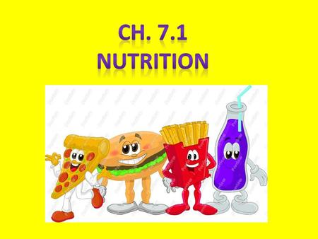 - substances in foods that provide energy and materials for cell development, growth, and repair -measures the amount of energy available in food - the.