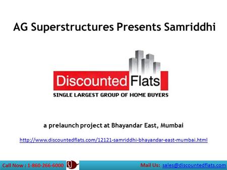 A prelaunch project at Bhayandar East, Mumbai  Call Now : 1-860-266-6000 Mail.