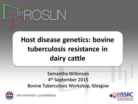 Host disease genetics: bovine tuberculosis resistance in