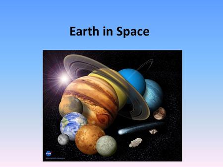 Earth in Space. What is in a Star System? A star Planets- large, spherical objects orbiting the star. Satellites- another word for moons, which are variously.
