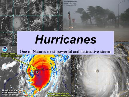 Hurricanes One of Natures most powerful and destructive storms.