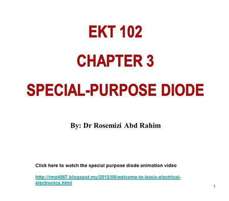 Special-Purpose Diodes - ppt video online download
