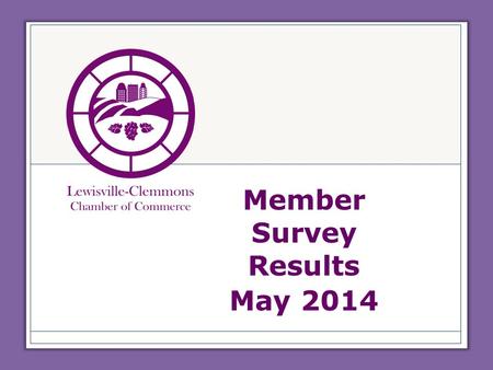 Member Survey Results May 2014. Membership Members Joined January – May 2013= 11 New members in 2013=35 Members Joined January – May 2014= 26 42% increase.