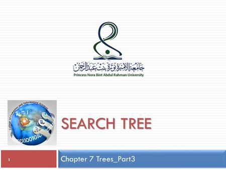 Chapter 7 Trees_Part3 1 SEARCH TREE. Search Trees 2  Two standard search trees:  Binary Search Trees (non-balanced) All items in left sub-tree are less.