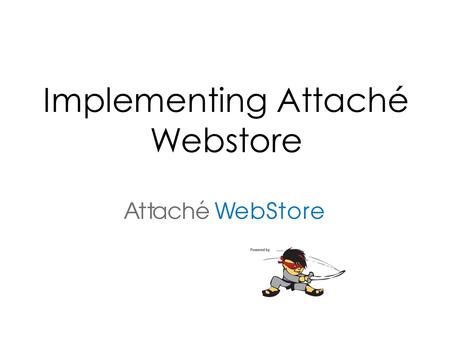 Implementing Attaché Webstore. Ninja-Stat Sales through our sites in 2013.