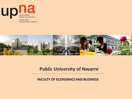 Public University of Navarre FACULTY OF ECONOMICS AND BUSINESS.
