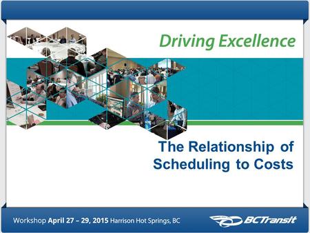 The Relationship of Scheduling to Costs. Introduction Robert Madison – Manager, Scheduling & Analysis Ken Halliday – Senior Scheduler.