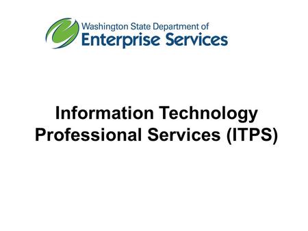 Information Technology Professional Services (ITPS)